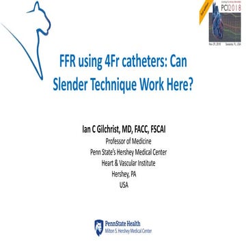 PCI & AimRadial 2018 | FFR using 4Fr catheters: Can Slender Technique Work He...