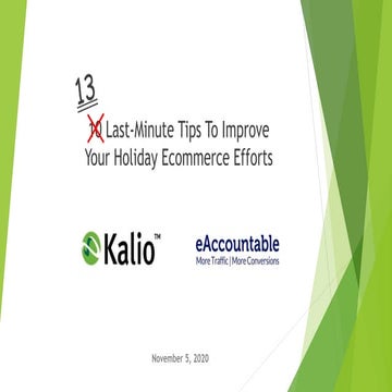 13 Last-Minute Tips to Improve Your Holiday Ecommerce Efforts
