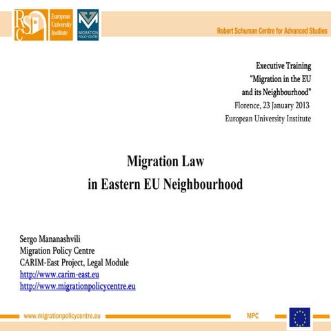 Migration law in Eastern EU neighbourhood