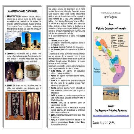 13 los señorios aymaras