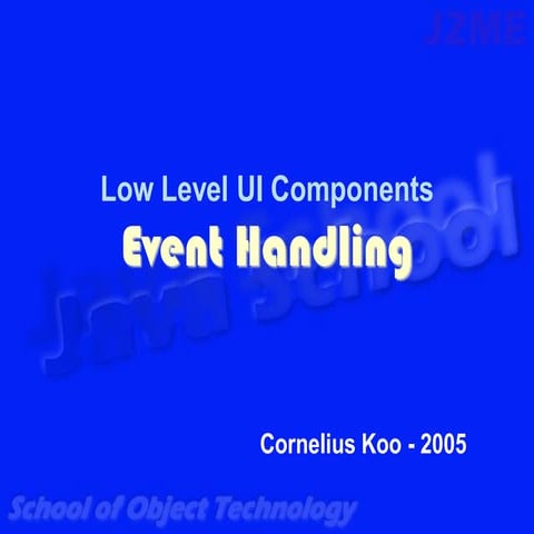 13 Low Level UI Event Handling