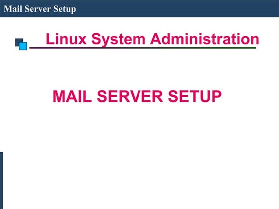 Mail server setup