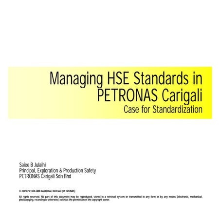 13 managinghse standardsinpetronascarigali