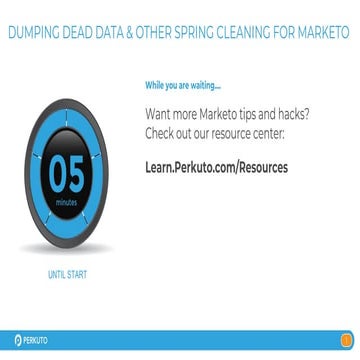 Dumping Dead Data and Other Spring Cleaning for Marketo