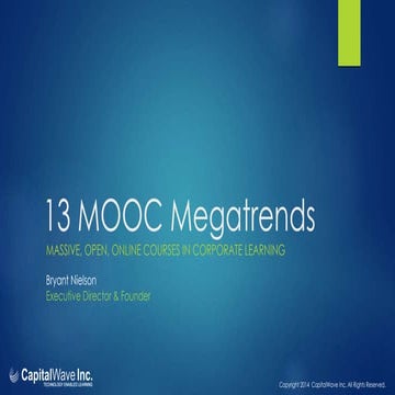 13 MOOC Megatrends - June 2014