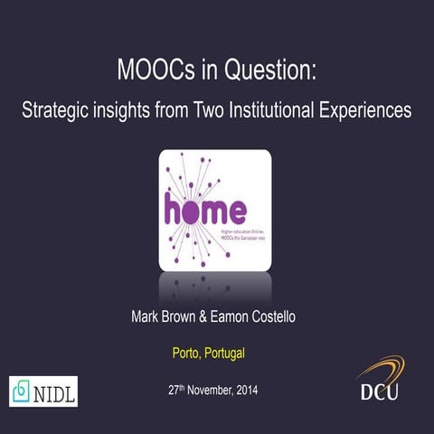 MOOCs in question - strategic insights from two institutional experiences