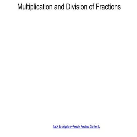 13 multiplication and division of fractions
