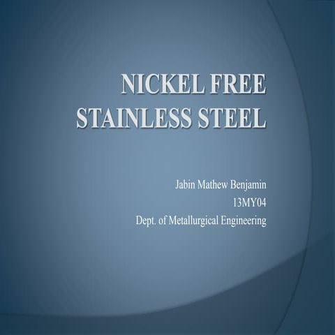 Ni free stainless steel