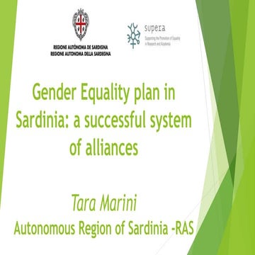 Gender Equality plan in Sardinia: a successful system of alliances 