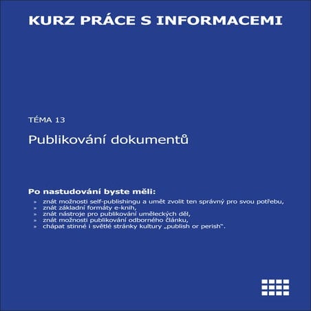Publikování dokumentů