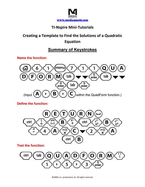 13 quadratic formtemplate