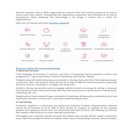 13 reasons why your business needs ai