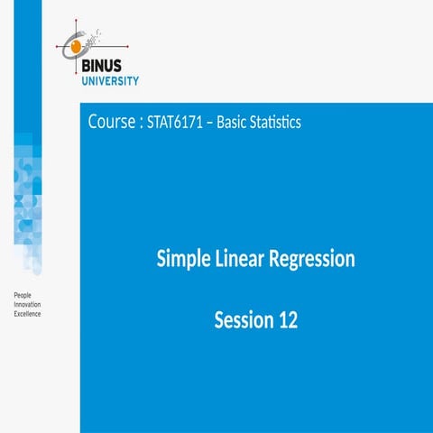 13 Simple Linear Regression adalah materi