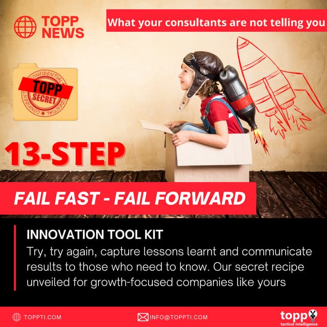 13 steps to a fail fast   fail forward work culture