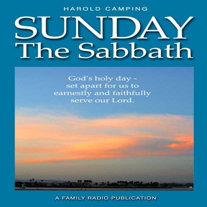 Sunday The Sabbath
