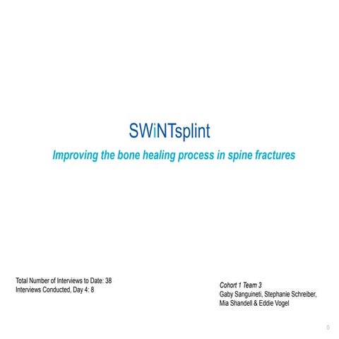 SWINT splint Columbia 2015