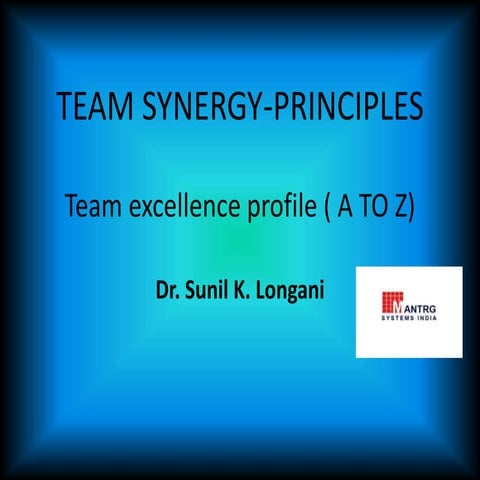 Team principles and A to Z of teams