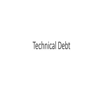 13 technical debt