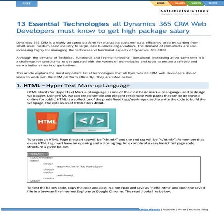13 technologies all dynamics crm developers must know