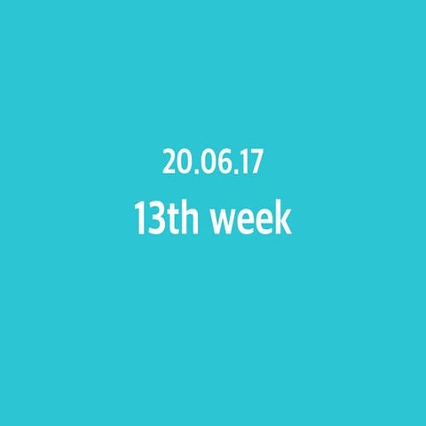 13th week | PDF