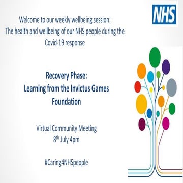 #Caring4NHSPeople - virtual wellbeing session 8 July 2020