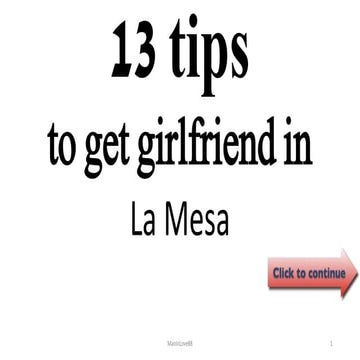13 tips to get girlfriend in la mesa