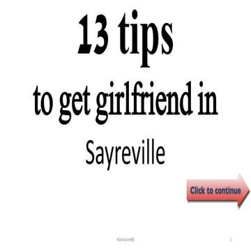 13 tips to get girlfriend in sayreville