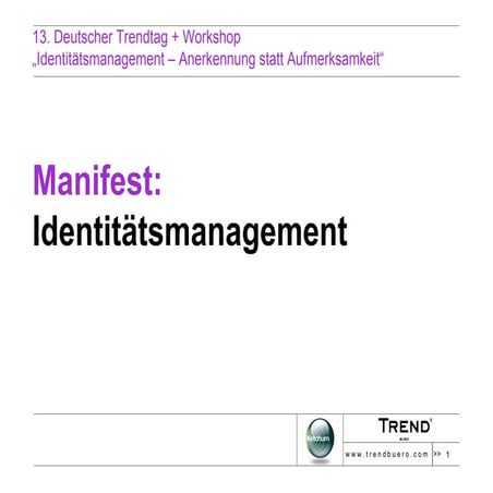 Manifest Identitaetsmanagement
