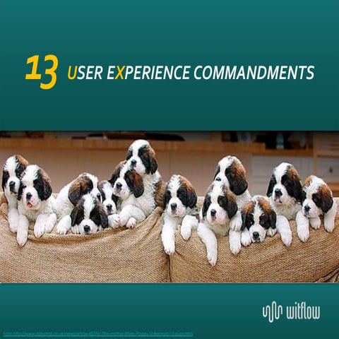 13 user experience commandments