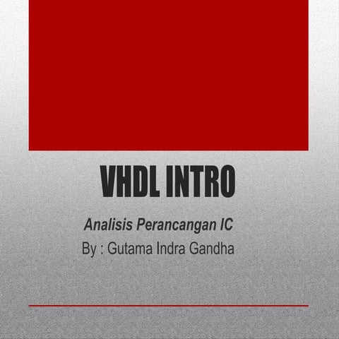 Intro about VHDL Language | PPT