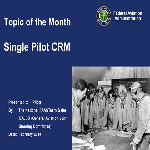 Topic of the Month (14-02): Single Pilot CRM