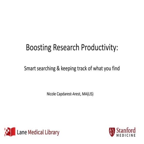 Boosting Research Productivity