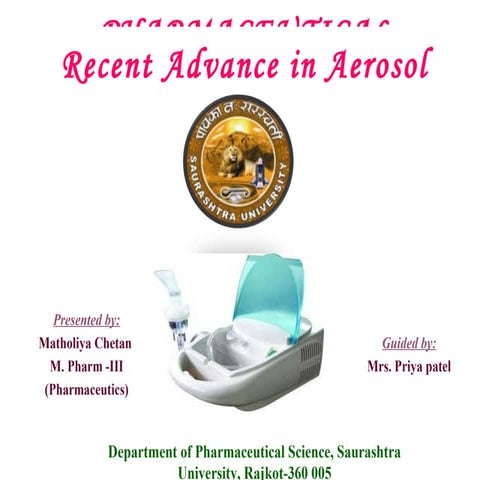 recent advance aerosol by chetan