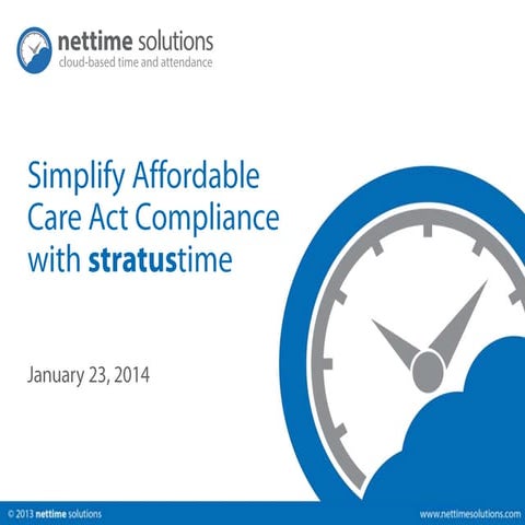 Managing ACA Compliance with stratustime 