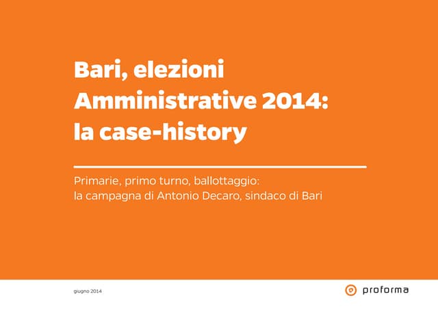 Antonio Decaro - Amministrative Bari 2014 - storia della campagna elettorale