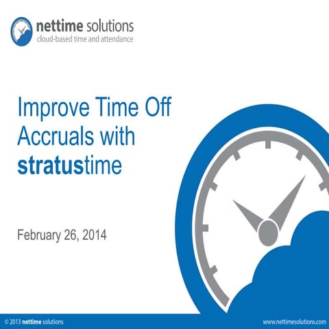 Improve Time Off Accruals with stratustime