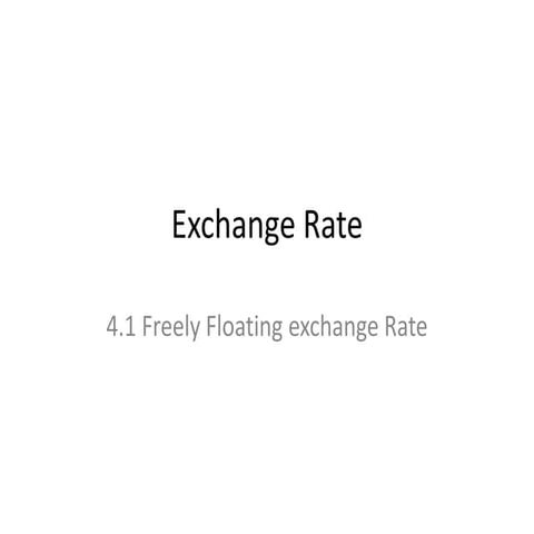 Floating exchage rate