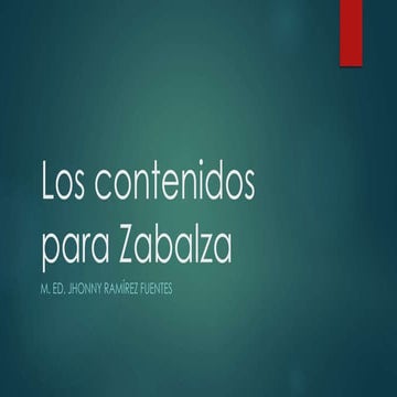 14. los contenidos para zabalza