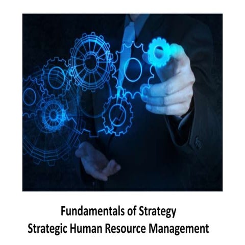 Fundamentals of strategy  -  strategic human resource management
