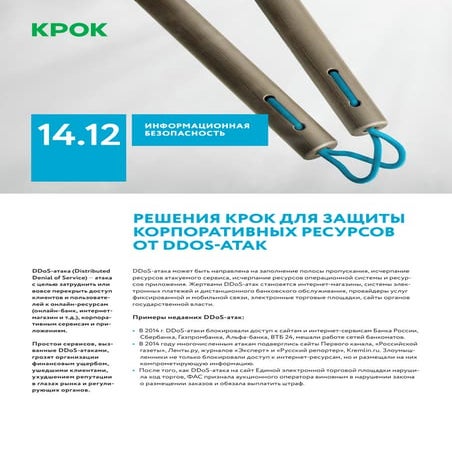 Обеспечение защиты корпоративных ресурсов от DDoS-атак