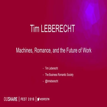 Tim Leberecht- The Despensibles: Automation, Romance, and the Future of Work