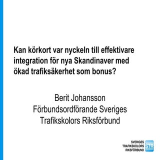 14.55 Nya skandinaver i trafiken, B...