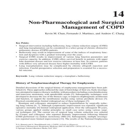 NON PHARMACOLOGICAL AND SURGICAL MANAGEMENT OF COPD _ 14