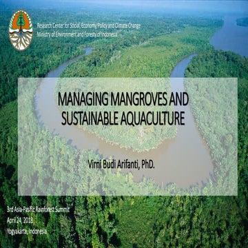 Managing mangroves and sustainable aquaculture