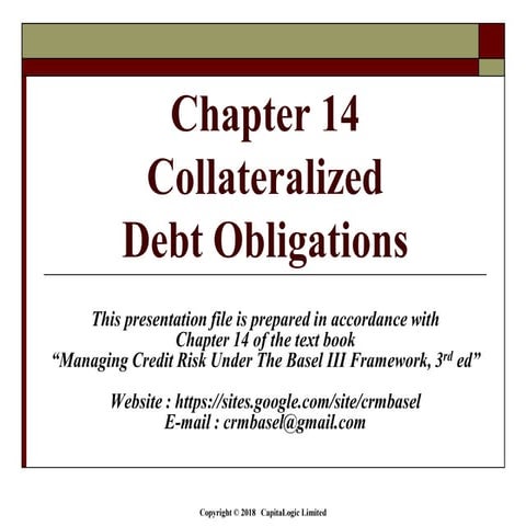14.2   collateralization debt obligations