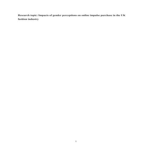 Analysis of Impulsive Buying Behavior in Fashion Industry | PDF