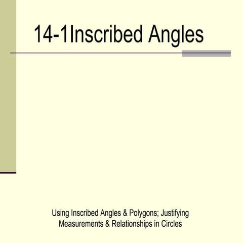 14 1 inscribed angles and intercepted arcs