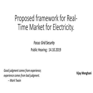 14.10.2019 proposed framework for real time market for electricity