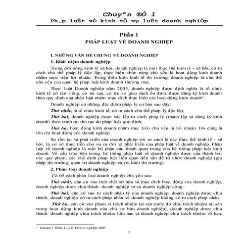 Đề tài: Pháp luật về kinh tế và luật doanh nghiệp, HAY
