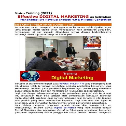 (2022) Silabus Training "Effective MARKETING COMMUNICATION in Digital 4 ...